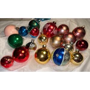 Vintage 1950's Mercury Glass Micah Christmas Ornaments Unmarked Shiny Brite #19